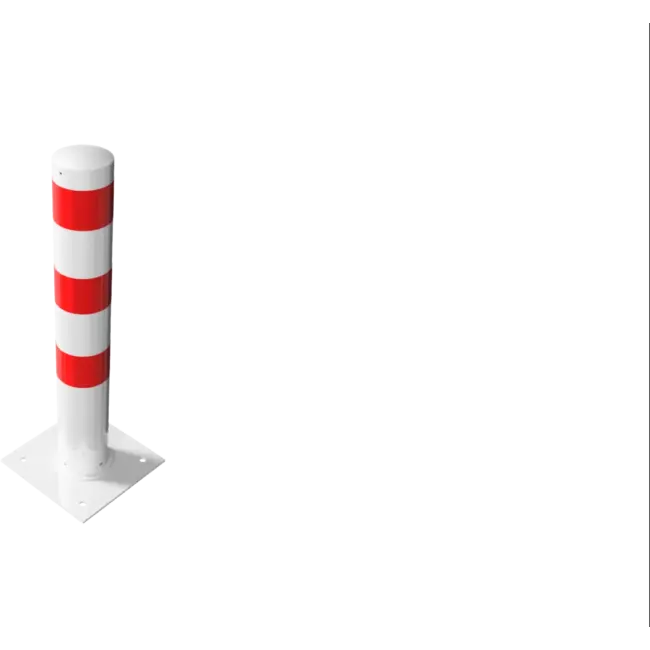 Rampaal rood-wit Ø 152mm kantelbaar tot 15 graden