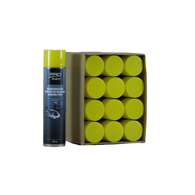 Pro-Paint Markeringsverf spuitbus 600 ml - Geel
