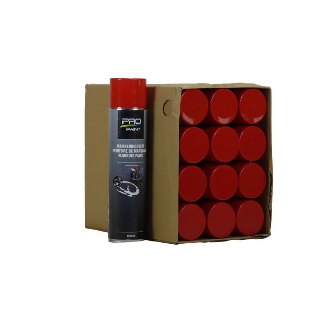 Pro-Paint Markeringsverf spuitbus 600 ml - Rood