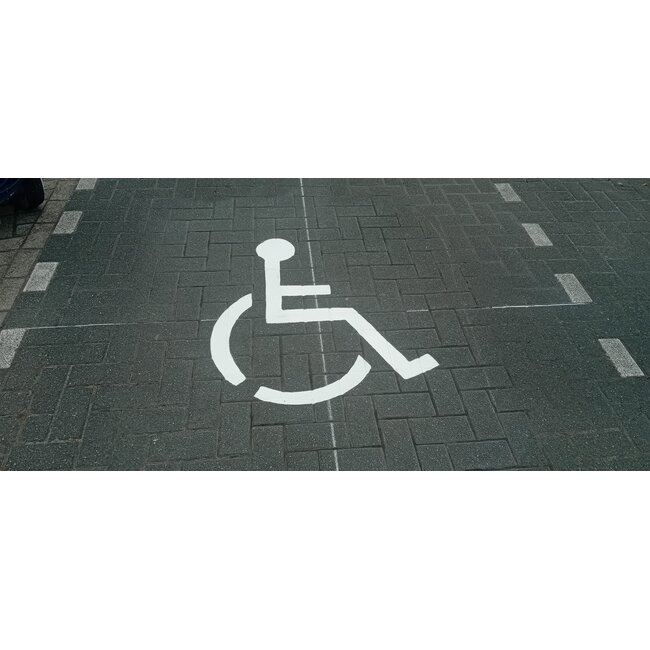 Markering parkeerplaats belijning (symbool rolstoel)