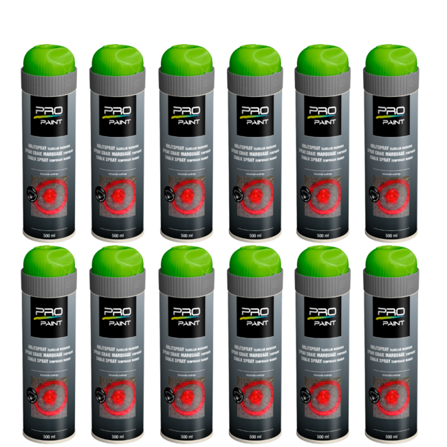 Pro-Paint Krijtspray (Tijdelijke markering) Groen - Spuitbus 500ml