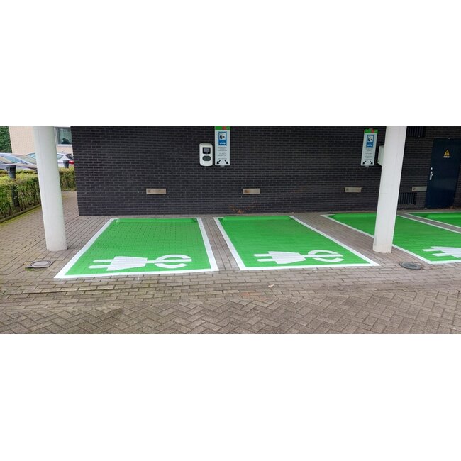 Markering elektrische auto oplaadpunt (parkeervak groen)