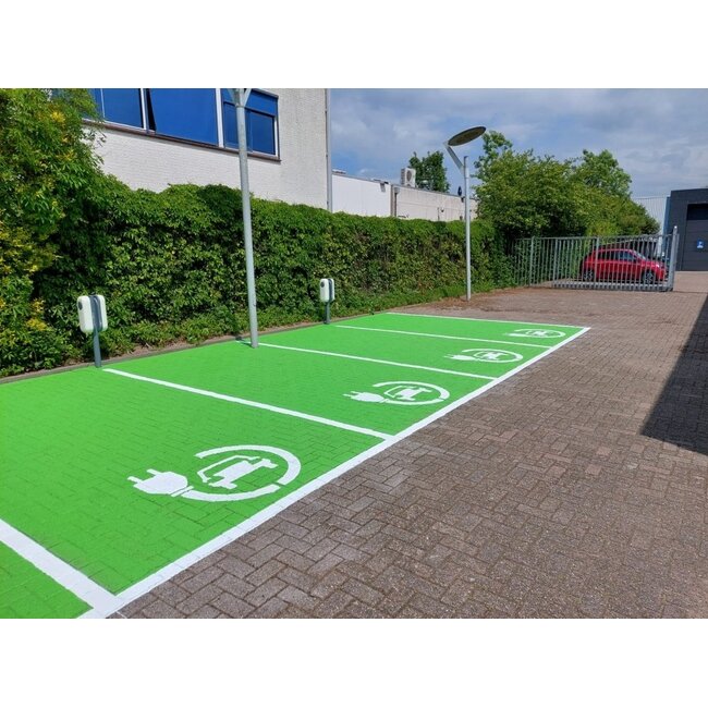 Markering Oplaadpunt Auto (Volledig + Symbool + belijning)