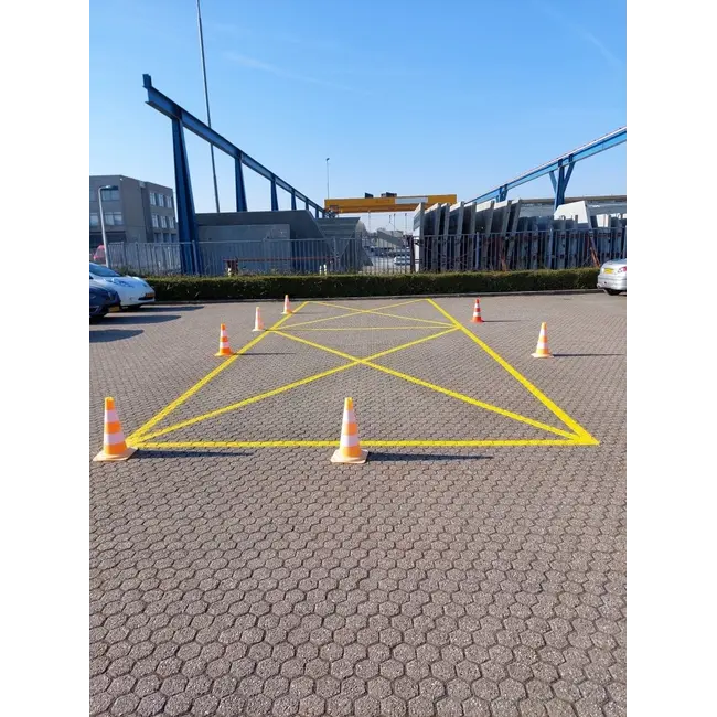 Markering niet parkeren aanduiding (Alleen groot kruis)