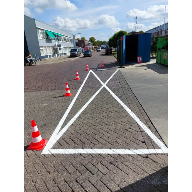 Markering niet parkeren aanduiding (Alleen groot kruis)