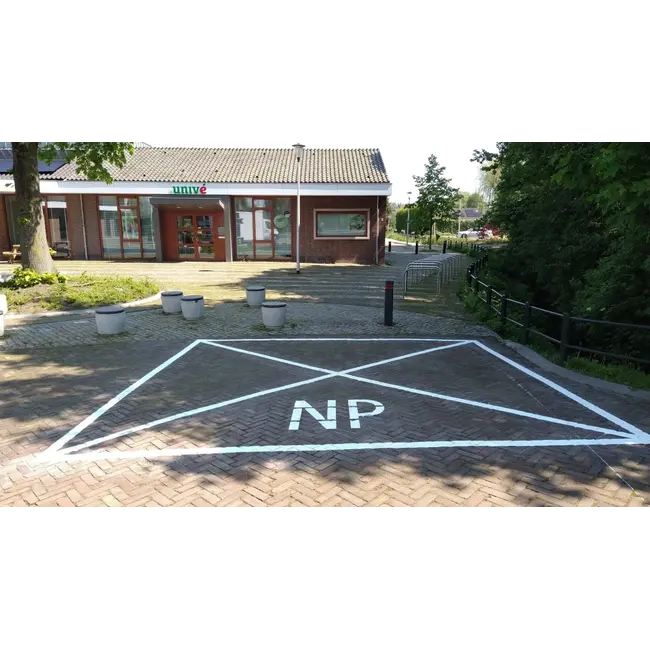 Markering niet parkeren aanduiding (kruis+NP)