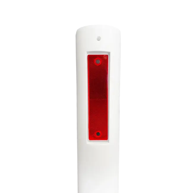 Bermpaal / Reflectorpaal kunststof Flexibel met reflectoren rood wit