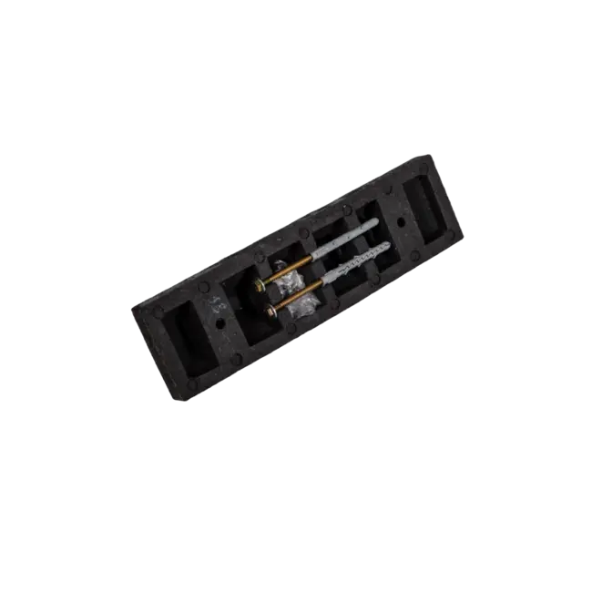 Parkeerstop rubber wit/zwart 55cm reflecterend