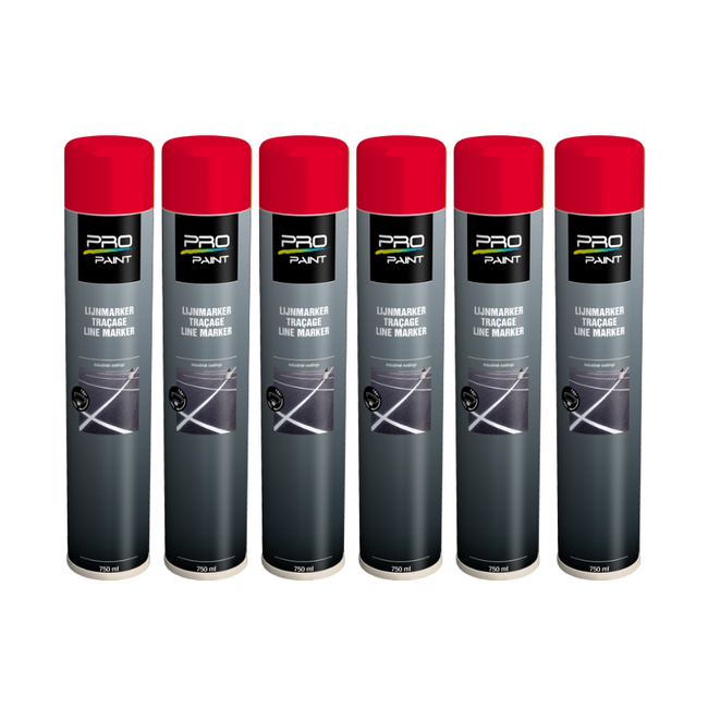 Pro-Paint PRO-Paint Lijnmarker spuitbus 750 ml - Rood