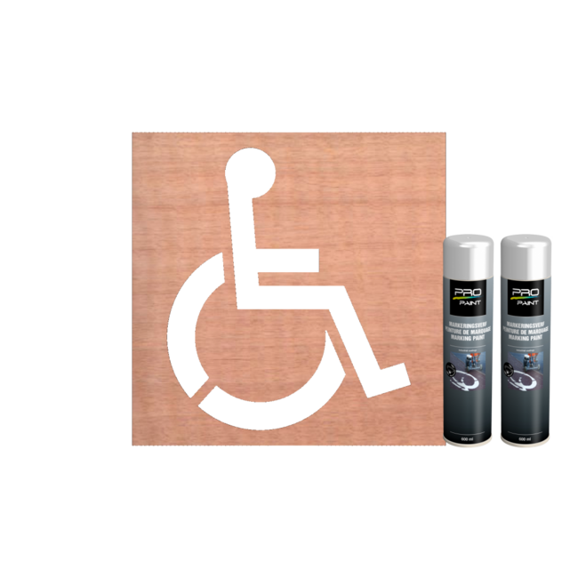 Wegmarkering sjabloon set (Rolstoel) voor mindervalide markering