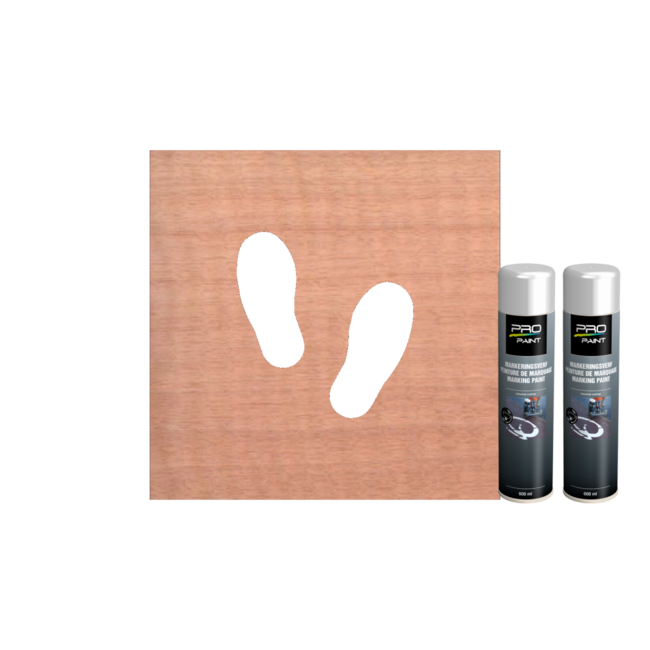 Wegmarkering sjabloon set (voetstappen) voor looppad markering