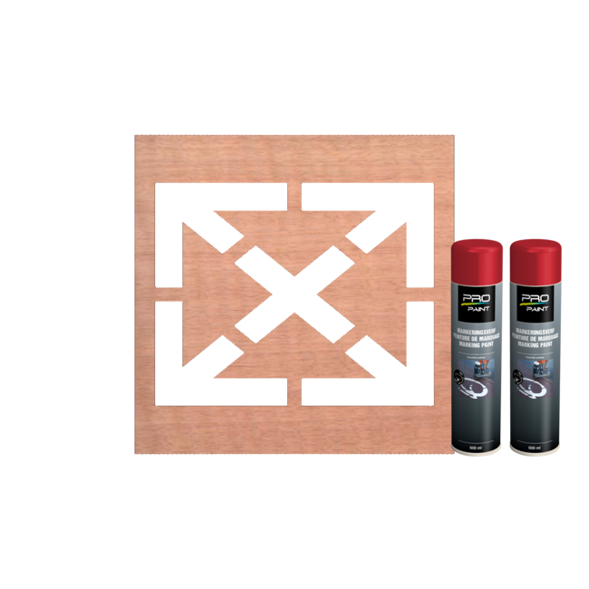 Wegmarkering sjabloon set (Kruismarkering)