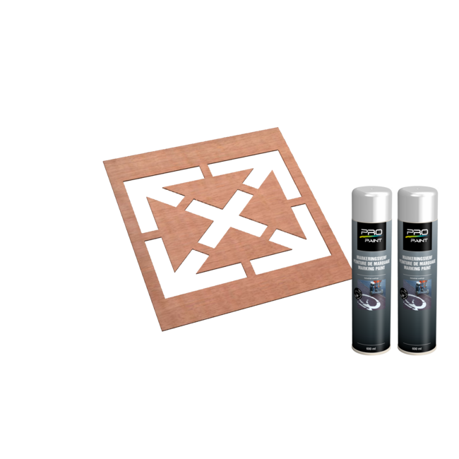 Wegmarkering sjabloon set (Kruismarkering)