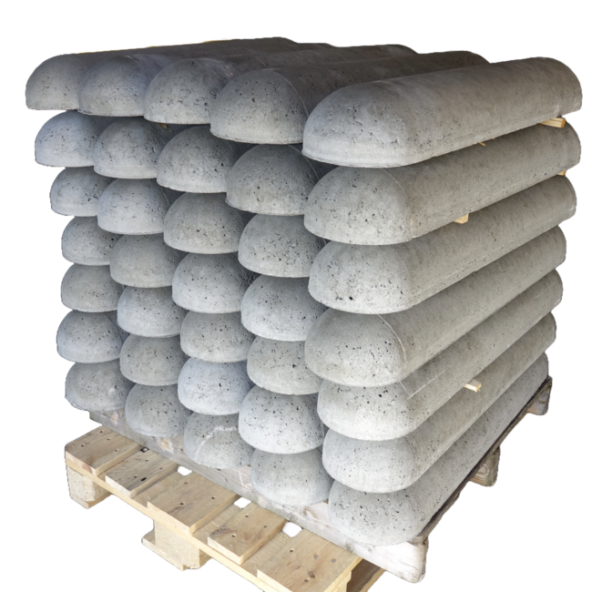 Varkensrug beton ROND grijs