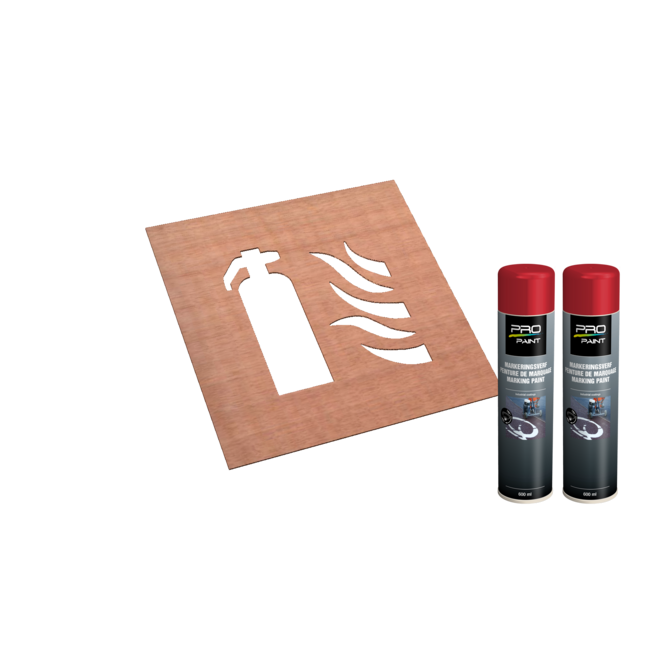 Wegmarkering sjabloon set (Brandslang)