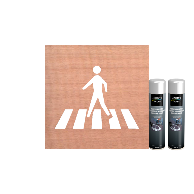 Wegmarkering sjabloon oversteekplaats