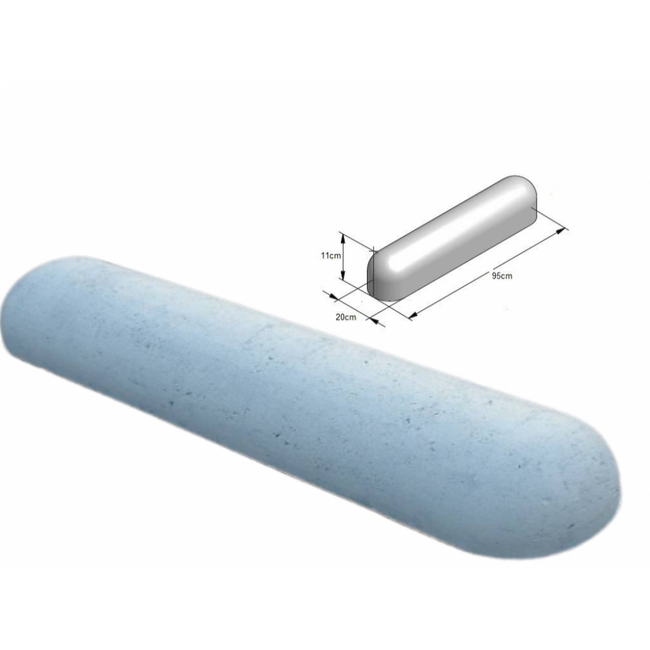 Traffictotaal Varkensrug beton ROND wit