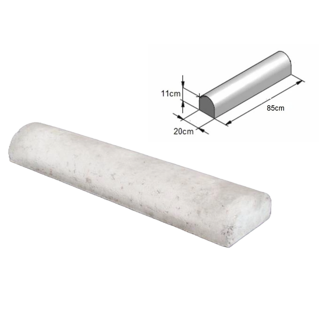 Varkensrug beton RECHT grijs