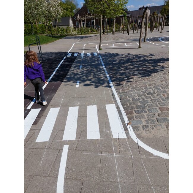 Wegmarkering schooplein - verkeersplein