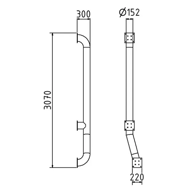 Wieldwinger geknikt laad-en-losdok vrachtwagen blank