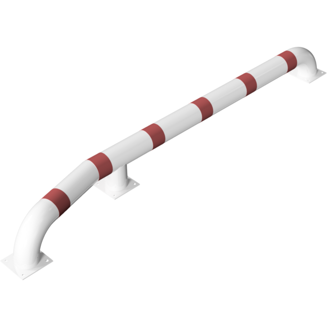 Wieldwinger geknikt laad-en-losdok vrachtwagen rood - wit