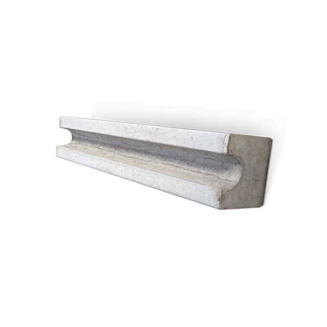 Fietsgoot grijs 100x20x20cm