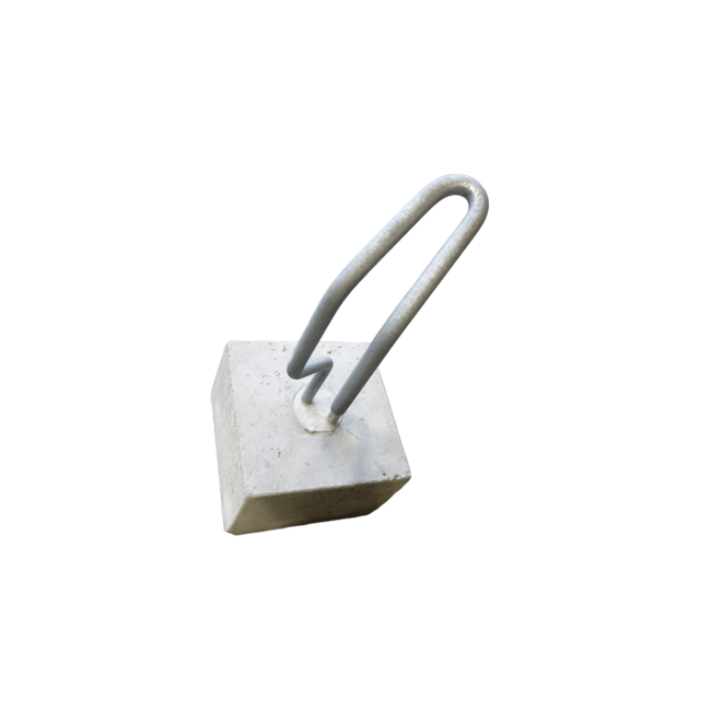 Fietsbeugel diagonaal - met betonvoet 30x30x20cm