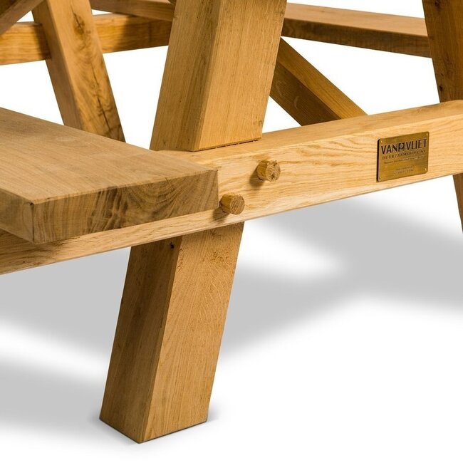 Landschap picknicktafel eiken 200cm lengte (ingraafmodel)