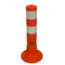 Afzetpaal Ø80mm oranje-wit flexibel kunststof