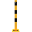 Beschermpaal 70x70 mm geel/zwart 100 cm met kantelbare voetplaat