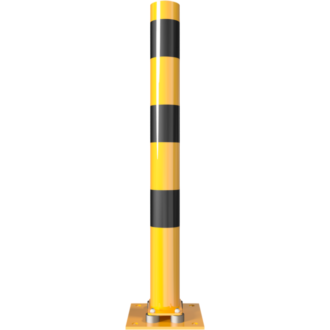 Rampaal geel/zwart - Ø76 - 89 mm - staal - zijkanten kantelbaar