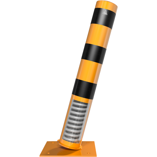 Rampaal Geel - Zwart Ø 152mm kantelbaar tot 15 graden