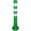 Afzetpaal groen-wit flexibel kunststof Ø80mm