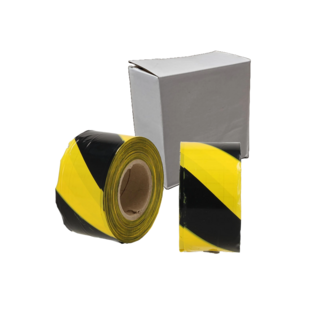 Afzetlint Geel/Zwart 500meter