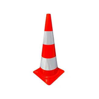 Verkeerskegel 75 cm met 2 reflecterende banden