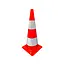 Verkeerskegel 75 cm met 2 reflecterende banden