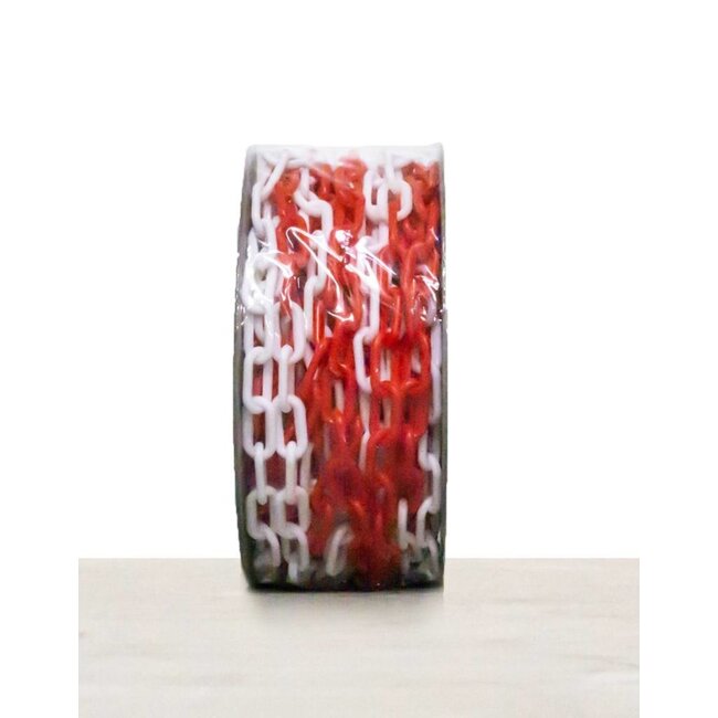 Traffictotaal Kunststof rood - wit ketting voor een kettingpaal