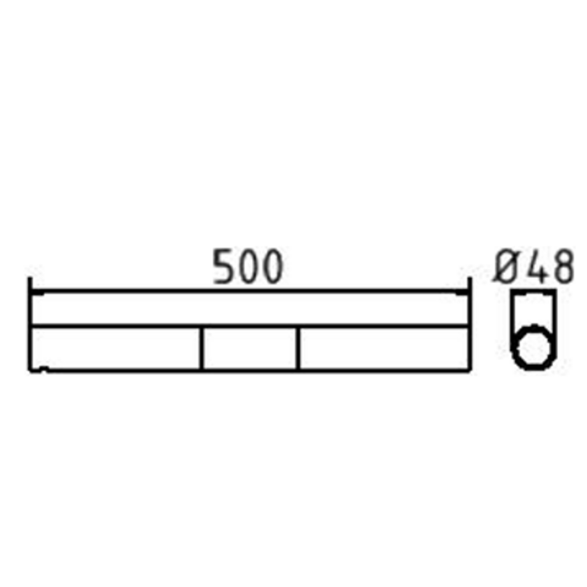 Beschermrailing buisligger rond Ø 48 mm