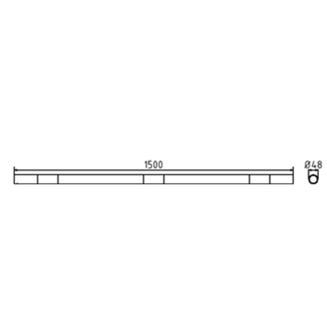 Beschermrailing buisligger rond Ø 48 mm