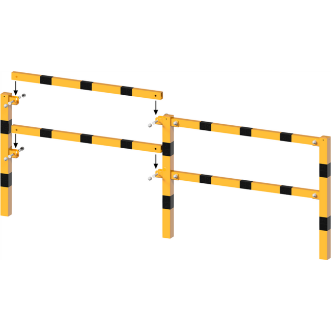 Beschermrailing modules vierkant 70 x 70 mm