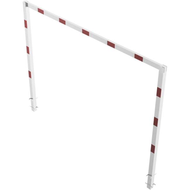 Hoogtebegrenzer vaststaand 100 x 100 mm - doorrijhoogte 2300 mm