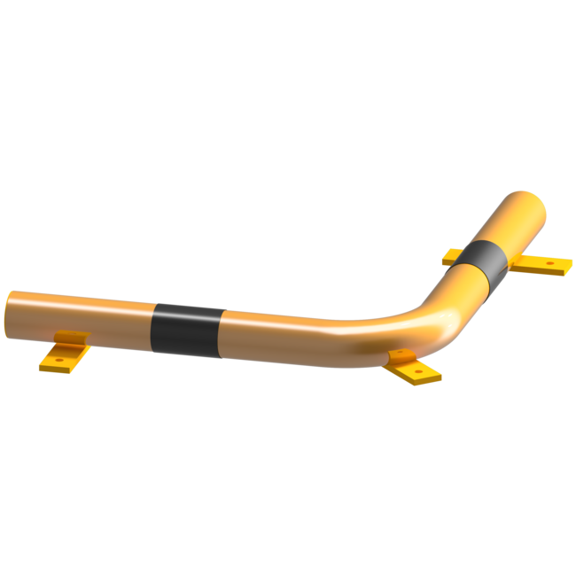 Hoekbeschermbeugel Ø 76 mm – Stalen aanrijdbeveiliging voor vloermontage