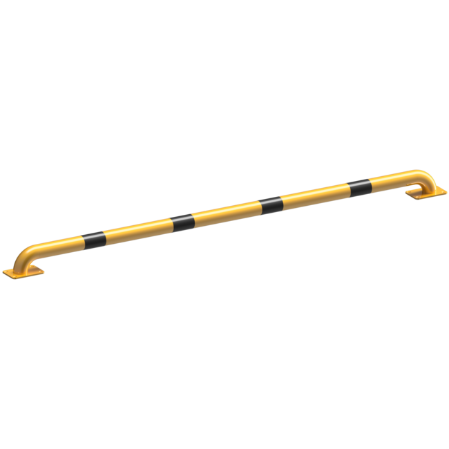 Beschermbeugel/vloerbalk Ø 60 x 115 mm – Stalen aanrijdbeveiliging geel/zwart