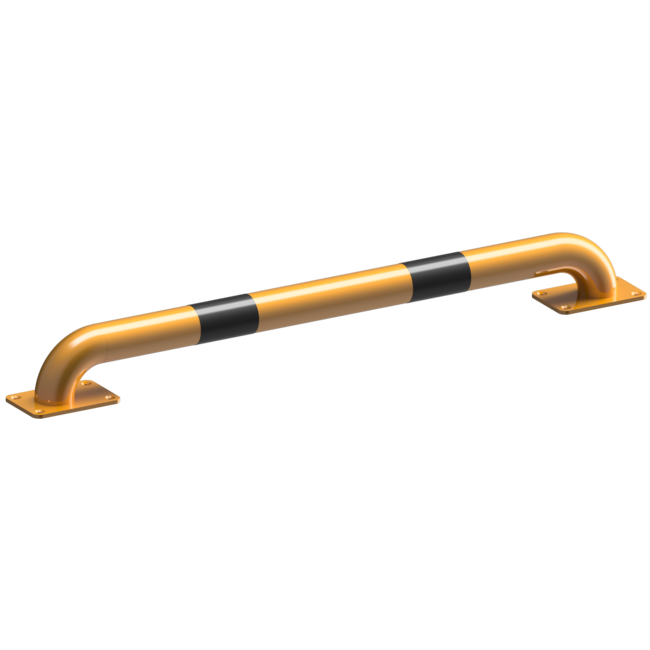 Beschermbeugel/vloerbalk Ø 60 x 115 mm – Stalen aanrijdbeveiliging geel/zwart