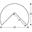 Hoekbeschermer schuimrubber - Type A+ Ø60mm