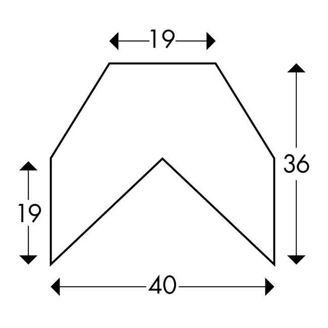 Hoekbeschermer schuimrubber - Type AA 36 x 40 mm