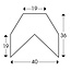 Hoekbeschermer schuimrubber - Type AA 36 x 40 mm