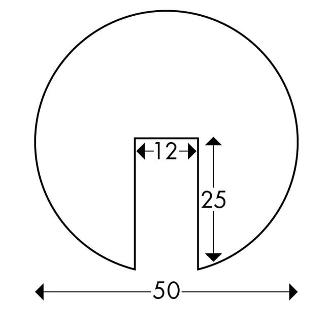 Randbescherming schuimrubber - Type B+ Ø50mm