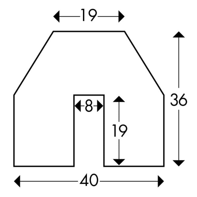 Randbescherming schuimrubber - Type BB 40 x 36 mm