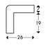 Hoekbescherming schuimrubber - Type E 26 x 19 mm | Magnetisch